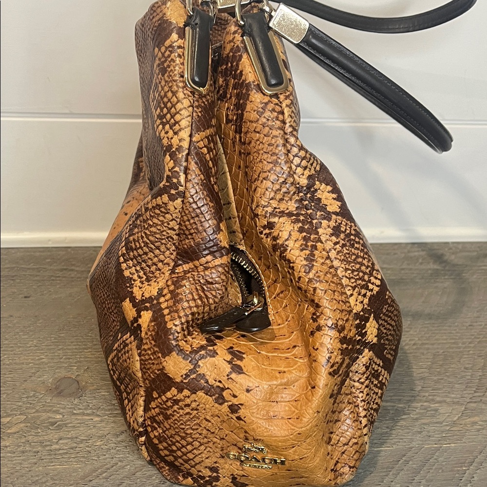 COACH LIMITED EDITION PHOEBE PYTHON LEATHER SHOULDER/TOTE - Picture 11 of 15